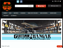 Tablet Screenshot of guitarhangar.com